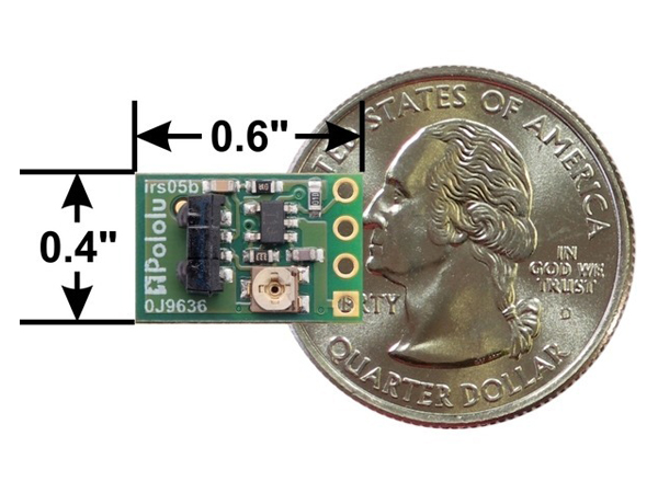 디바이스마트,MCU보드/전자키트 > 센서모듈 > 라이다/거리/초음파/라인 > 거리/근접센서,Pololu,Pololu 38 kHz IR Proximity Sensor, Fixed Gain, High Brightness #2578,Fixed-gain, 38 kHz 적외선 근접 센서 모듈 / 5V에서 16mA 소모 / 최대 60cm 측정 가능