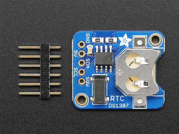 디바이스마트,MCU보드/전자키트 > 버튼/스위치/제어/RTC > RTC/타이머,Adafruit,Adafruit DS1307 Real Time Clock Assembled Breakout Board [ada-3296],배터리를 전원으로 활용할 수 있는 real time clock (RTC) 모듈 / DS1307 RTC 칩셋 기반 / 5V / CR1220 배터리 미포함(별매) / 25.8mm * 21.7mm, 2.3g / 하루에 2초씩 오차가 생길 수 있음, 고정밀 칩셋을 원하시는 분께는 DS3231 RTC 모듈을 추천합니다