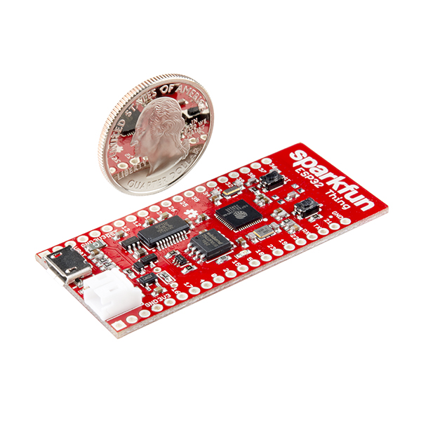 디바이스마트,MCU보드/전자키트 > 통신/네트워크 > 와이파이,SparkFun,SparkFun ESP32 Thing [DEV-13907],ESP8266의 와이파이에, Bluetooth Low-Energy(BLE, BT 4.0, Bluetooth Smart)가 결합된 ESP32 칩셋 기반의 무선 통신 개발보드 / 아두이노 호환 / FTDI FT231x 칩셋 내장 - USB to Serial 가능 / 작동 전압 : 2.2 ~3.6V