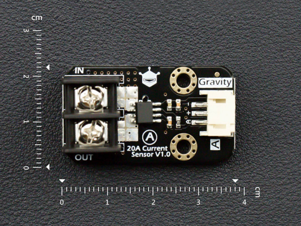 디바이스마트,MCU보드/전자키트 > 센서모듈 > 전류/전압,DFROBOT,아두이노 아날로그 20A 전류 센서 [SEN0214],AC 또는 DC 전류 측정에 사용 할 수 있으며 넓은 전압 범위, 납땜 불필요, 높은 수준의 정밀도를 제공합니다. / 39 * 22 * 17mm / +5.0V / 0 ~±20A DC / Gravity: Analog 20A Current Sensor (AC/DC)