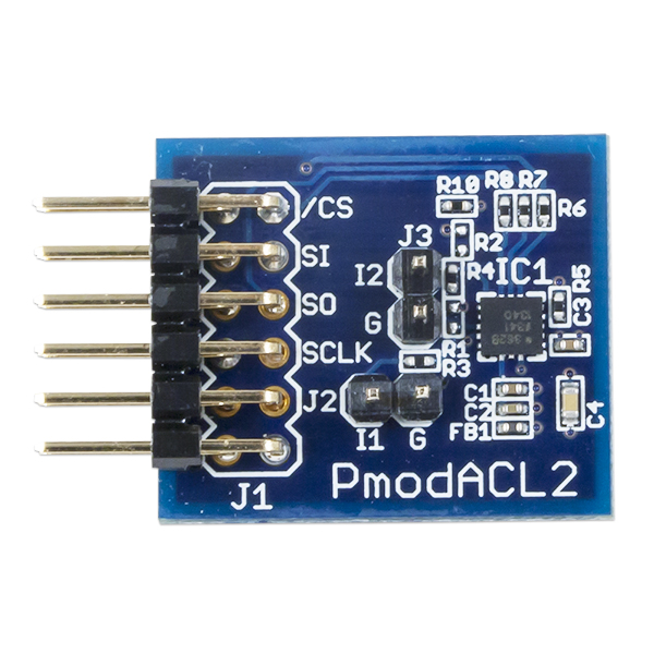 디바이스마트,MCU보드/전자키트 > 프로세서/개발보드 > Digilent > Pmod Modules,Digilent,PmodACL2: 3-axis MEMS Accelerometer 410-255,410-255 / Analog Devices ADXL362 기반 3축 가속도센서 모듈 / 1축당 최대 12비트 해상도 / 2.5 cm × 2.0cm