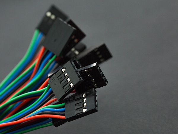 디바이스마트,케이블/전선 > 점퍼/하네스/악어/바나나 > 점퍼 와이어/케이블,DFROBOT,4핀 I2C 센서 케이블 (10개 set) 4Pin IIC/I2C/UART Sensor Cable (10pcs) [FIT0513],표준 브레드보드와 호환 가능한 4핀 I2C 센서 케이블 / 길이 : 30cm / 색상 : 4색 / 수량 : 1Pack (10pcs)