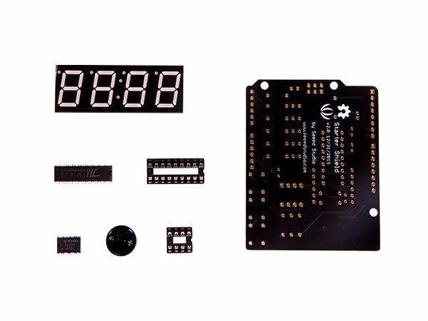 디바이스마트,오픈소스/코딩교육 > 아두이노 > 아두이노 호환쉴드,Seeedstudio,Starter Shield EN(Tick Tock shield) v2 [104030047],기본적인 납땜 및 프로그래밍 원리를 연습할수 있는 기초 키트/ 아두이노