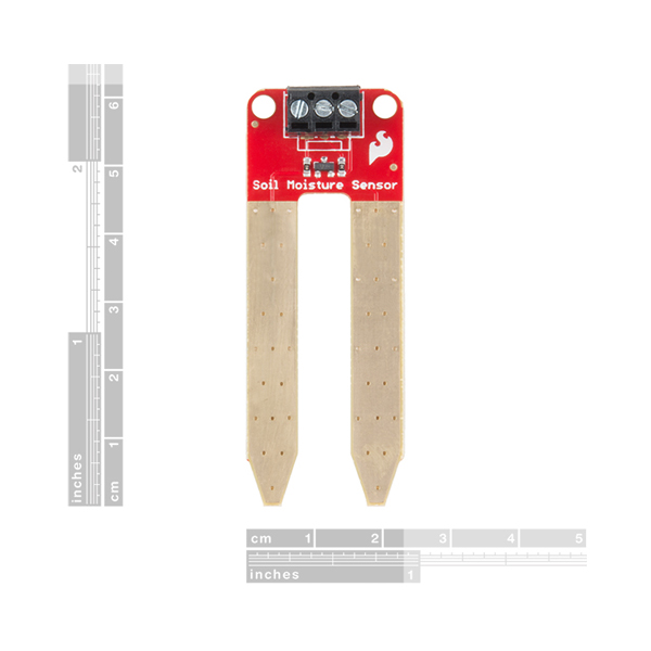 디바이스마트,MCU보드/전자키트 > 센서모듈 > 온도/습도 > 토양수분(토양습도)센서,SparkFun,토양습도 센서 SparkFun Soil Moisture Sensor (with Screw Terminals) [SEN-13637],토양 및 유사한 물질의 수분을 측정하기위한 간단한 브레이크 아웃입니다. Arduino 기반 장치 (또는 호환 개발 보드)에 VCC 및 GND 핀을 연결 / PCB 마감 처리