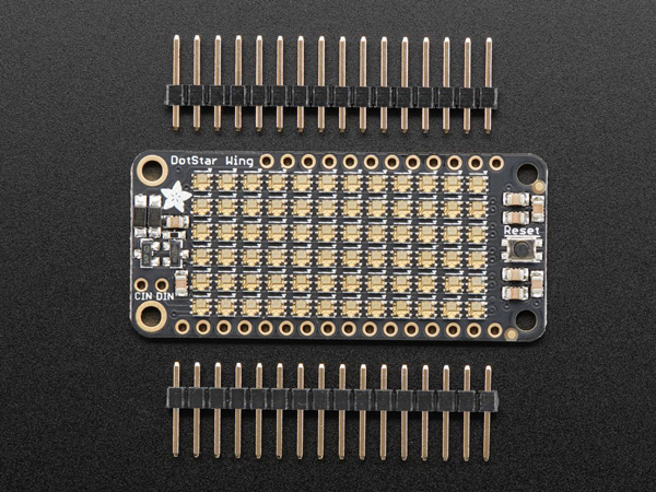 디바이스마트,오픈소스/코딩교육 > 아두이노 > 아두이노 LED/LCD모듈,Adafruit,Adafruit DotStar FeatherWing - 6 x 12 RGB LEDs [ada-3449],모든 FeatherWing 보드에 사용가능한  도트스타 피더윙 6x12 RGB LED 입니다.