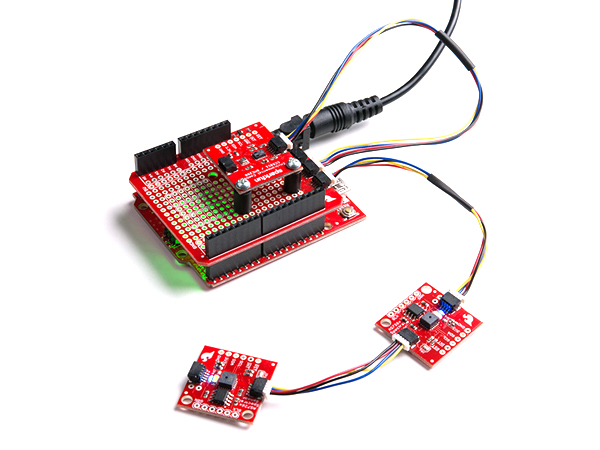 디바이스마트,오픈소스/코딩교육 > 아두이노 > 아두이노 호환쉴드,SparkFun,스파크펀 SparkFun Qwiic Shield for Arduino [DEV-14352],아두이노 Qwiic 쉴드 / 동일한 I2C 버스에 4개의 Qwiic 연결 포트가 있으며 5V 및 3.3V 지원