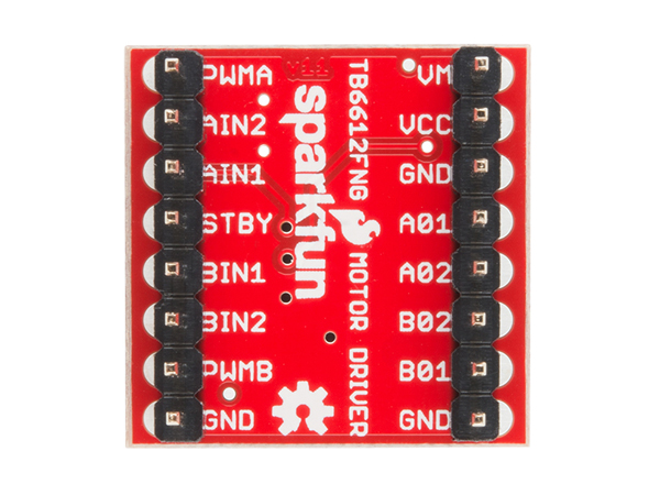 디바이스마트,MCU보드/전자키트 > 버튼/스위치/제어/RTC > 모터/모터컨트롤,SparkFun,스파크펀 TB6612 듀얼 모터 드라이버 SparkFun Motor Driver - Dual TB6612FNG (with Headers) [ROB-14450],1.2A의 정전류 (3.2A peak)에서 최대 2개의 DC 모터를 제어 가능 / 헤더 포함
