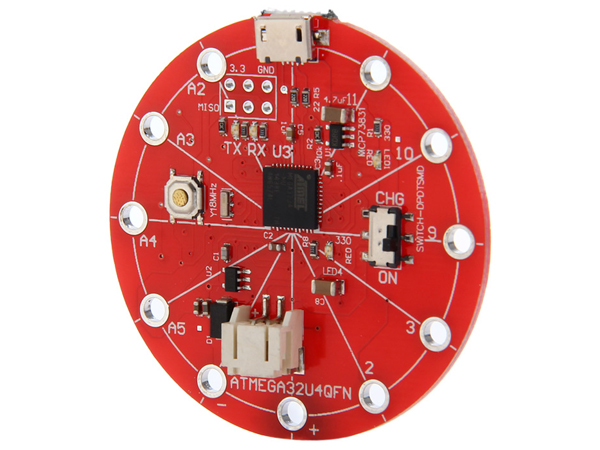 디바이스마트,MCU보드/전자키트 > 프로세서/개발보드 > AVR > ATMEGA32,KEYES,릴리패드 마이크로 컨트롤러 개발 보드 LilyPad USB microcontroller board [MB0073],LiliPad USB는 ATmega32U4을 기반으로 웨어러블 기기와 전자섬유용으로 개발 되었습니다. 가상 직렬포트가 내장되어 PC 통신시 USB - 직렬 모듈 포트가 필요하지 않습니다.