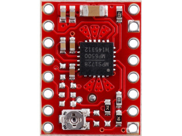 디바이스마트,MCU보드/전자키트 > 버튼/스위치/제어/RTC > 모터/모터컨트롤,Pololu,MP6500 Stepper Motor Driver Carrier, Potentiometer Current Control #2966,MPS MP6500 스태퍼 모터 드라이버, 전위차계 전류 제어 / 4.5V ~ 35V에서 작동 / 최대 약 1.8A 제공 / 전류 제한을 설정하기 위해 온보드 트리머 전위차계 사용 / 0.1″ male header pins 포함