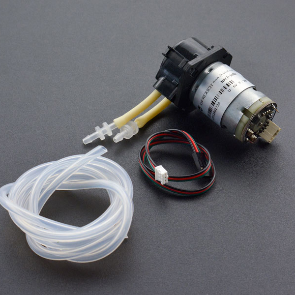 디바이스마트,기계/제어/로봇/모터 > 모터류 > 펌프모터 > 유체 펌프모터,DFROBOT,아두이노 디지털 워터 펌프 모터 [DFR0523],입력 전압 : 5V-6V / 최대 연속 작동 전류 : 1.8A / 피크 전류 : 2.5A / PPM 신호 해상도 : 1us / Gravity: Digital Peristaltic Pump