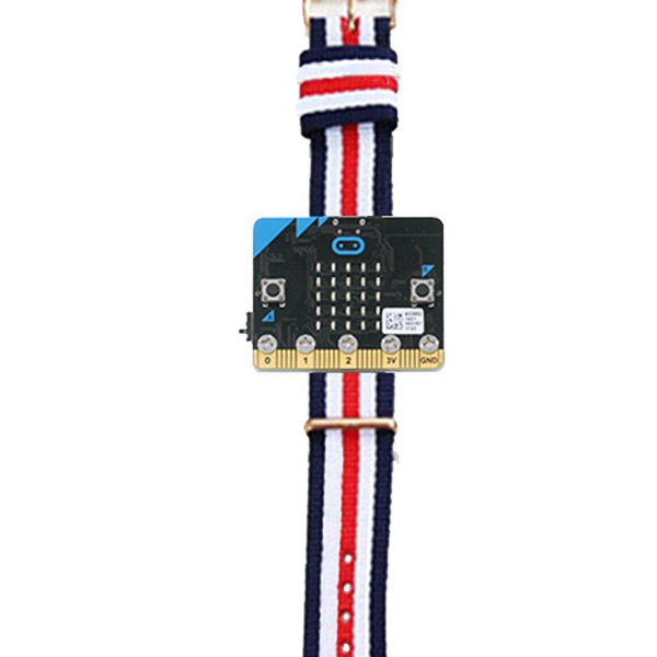디바이스마트,오픈소스/코딩교육 > Micro:Bit > 마이크로비트 케이스/악세사리,ELECFREAKS,Acrylic Base Board with Nylon Watch Bands for Power:bit [EF11084],마이크로비트용 크리스탈 아크릴 케이스가 달린 시계 밴드 / 마이크로 : 비트를 만보계, 카운터처럼 활용 가능