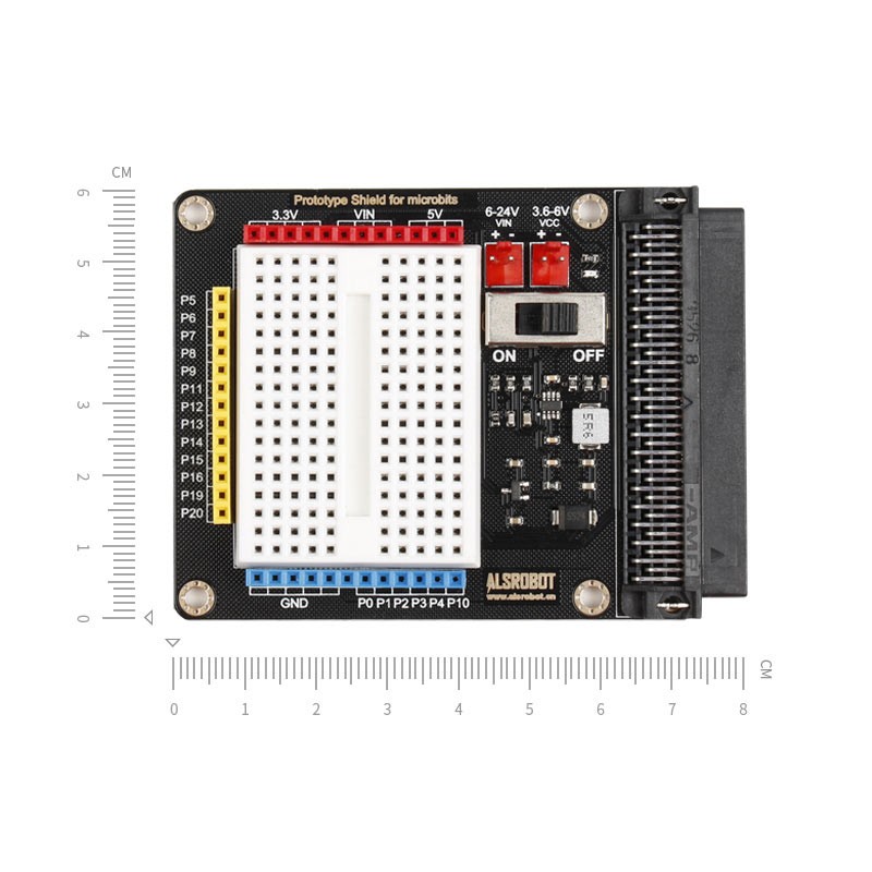 디바이스마트,오픈소스/코딩교육 > Micro:Bit > 마이크로비트 확장/변환보드,ELECROW,마이크로비트 프로토 확장보드 micro:bit Prototype Expansion Board [DTS04512B],마이크로비트는 비교적 작기에 초보자가 회로를 만들기에 쉽지 않습니다, 이 확장보드를 이용하여 전자회로를 구성하고 제어하는 방법을 배우는 스마트한 방법을 제공합니다.