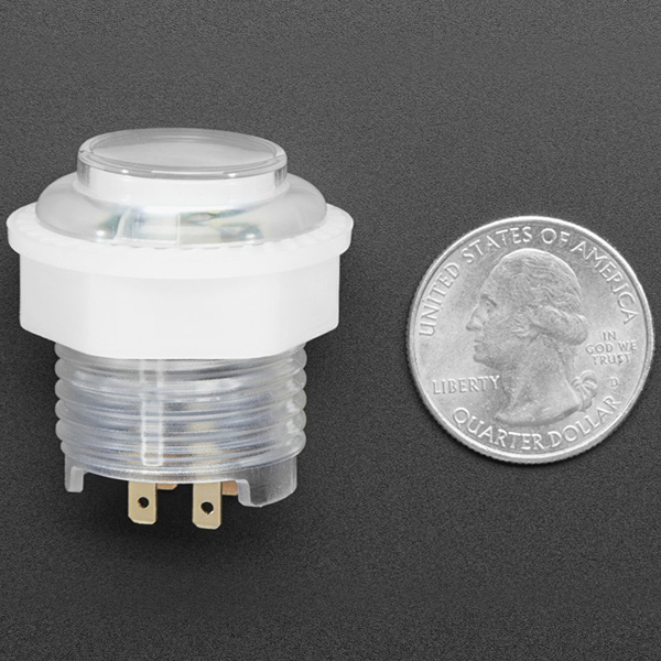 디바이스마트,MCU보드/전자키트 > 버튼/스위치/제어/RTC > 버튼/스위치/조이스틱,Adafruit,Mini LED Arcade Button - 24mm Translucent Clear [ada-3429],반투명한 미니 LED 아케이드 버튼 스위치 / LED 내장 / 직경 24mm 홀 필요 / 공급 전압: 5V