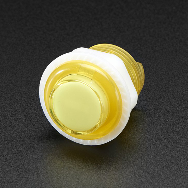 Mini LED Arcade Button - 24mm Translucent Yellow [ada-3431]