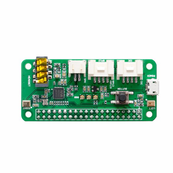 디바이스마트,오픈소스/코딩교육 > 라즈베리파이 > 라즈베리파이 확장보드/HAT,Seeedstudio,reSpeaker 2-Mics Pi HAT V2.0 for Raspberry Pi - TLV320AIC3104 [107100001],AI 및 음성 애플리케이션을 위해 설계된 Raspberry Pi용 듀얼 마이크 확장보드 / TLV320AIC3104 코덱 / 아날로그 마이크 2개 / APA102 RGB LED 3개 / 3.5mm 오디오 잭 / 사용자 버튼 / NLU 소프트웨어 알고리즘 탑재 / 음성 활동 감지(VAD), 도착 방향(DOA), 키워드 탐지(WKS) / 자동 에코 제거(AEC), 빔포밍, Webrtc 잡음 억제(NS), 자동 이득 제어(AGC) 기능 제공