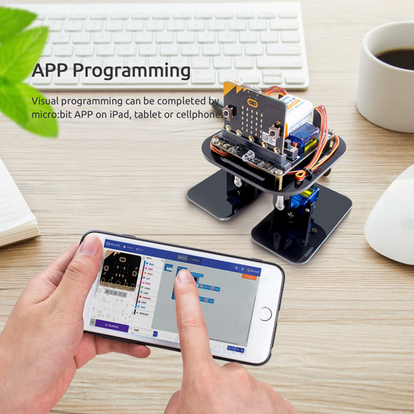 디바이스마트,오픈소스/코딩교육 > Micro:Bit > 마이크로비트 교육용키트,SunFounder,마이크로비트 휴머노이드 로봇 마이크로:슬롯 비트 [CZ0207],마이크로비트에 의해 구동되는 프로그래밍이 가능한 로봇 / 시각적인 프로그래밍 사용 / 다양한 센서 내장 / 영문 튜토리얼 포함