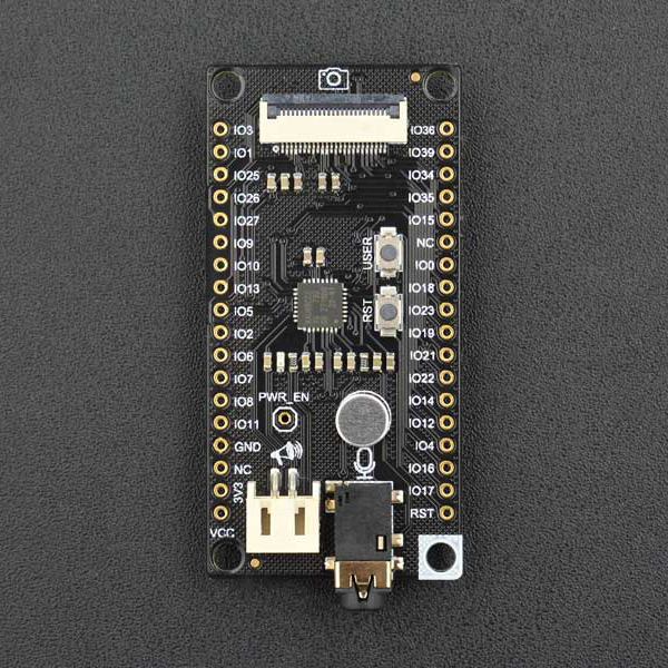 디바이스마트,MCU보드/전자키트 > 음악/앰프/녹음 > 디코더/녹음,DFROBOT,FireBeetle 카메라 / 오디오 미디어 모듈 [DFR0498],DFRobot FireBeetle 시리즈 는 IOT (Internet of Things)를 위해 설계된 저전력 소모 개발 모듈입니다. FireBeetle 카메라 / 오디오 미디어 모듈은 NAU8822 CODEC IIS, OV7725 카메라, SD 카드 (SDIO), 이어폰 및 마이크를 연결할 수있는 인터페이스를 제공하는 IoT 용 멀티미디어 장치입니다.
