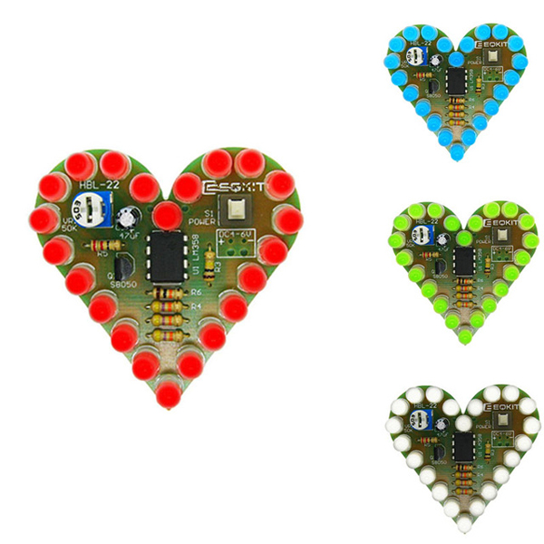 LED 하트 램프 DIY 키트 (블루) [SY-LD211]