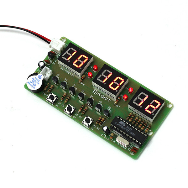 디바이스마트,MCU보드/전자키트 > 디스플레이 > 시계/표시기,유니즈,디지털 전자시계 DIY 키트 [SY-LD220],공급전압 : 7-12V, 사이즈 92*49mm, 알람/스톱워치/카운트 기능이 있는 DIY 키트 입니다.
