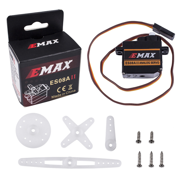 디바이스마트,기계/제어/로봇/모터 > 모터류 > 서보모터 > 아날로그 서보모터,SunFounder,EMAX ES08A II 미니 고속 기어 서보 8.5g 2pcs [97800055],크기가 작고 장착, 배선이 편리한 EMAX ES08A II 서보모터 / RC 스마트카에 활용 가능 / 작동전압 : 4.8V~6.0V /  토크 : 1.5~1.8kg.cm  / 사이즈 : 23 x 11.5 x 24 mm