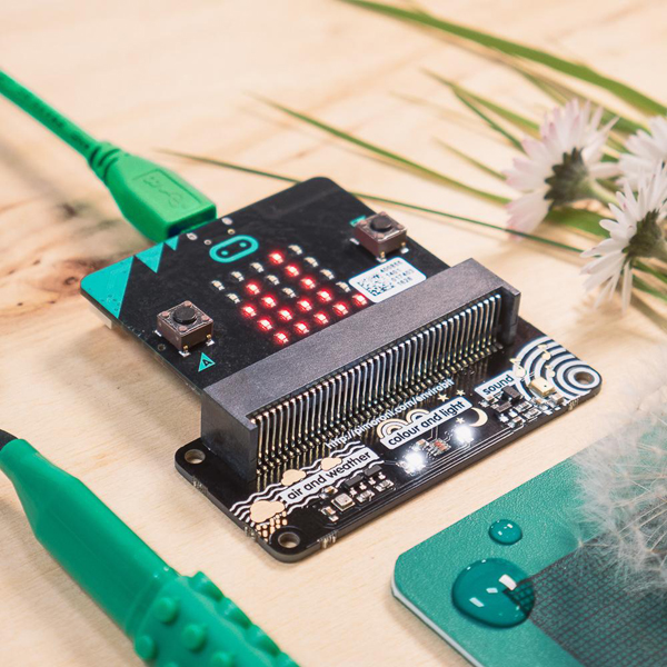 디바이스마트,오픈소스/코딩교육 > Micro:Bit > 마이크로비트 센서/모듈,Pimoroni,마이크로비트 환경 센서 보드 enviro:bit [PIM355],micro:bit 보드 호환 / BME280 온도, 압력 및 습도 센서 / TCS3472 조명 및 컬러 센서 / MEMS 마이크로폰 / Microsoft MakeCode 및 MicroPython 지원 / 납땜 불필요