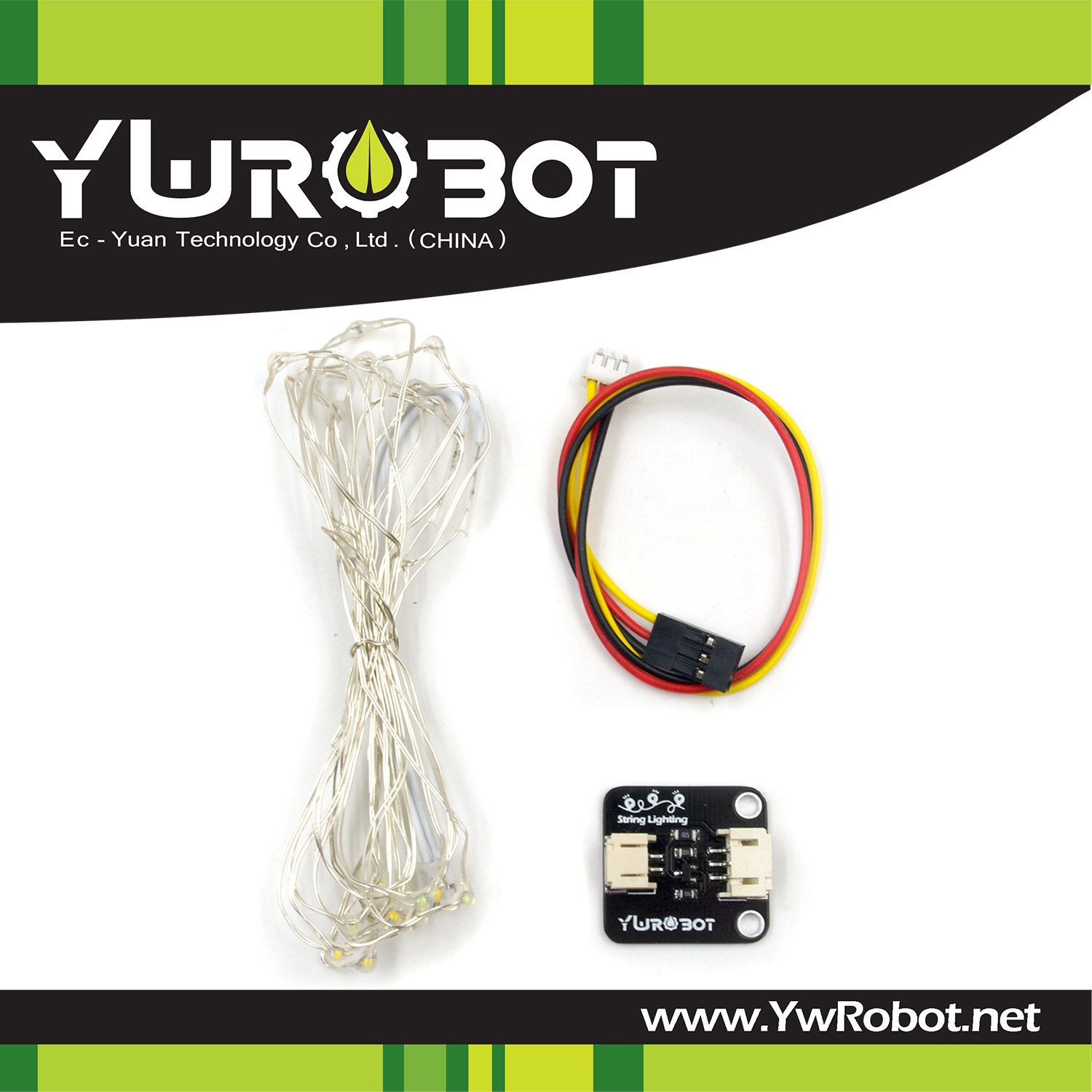 디바이스마트,MCU보드/전자키트 > 디스플레이 > LED,YwRobot,아두이노 LED 컨트롤러 모듈 + 스트링 LED [ELB081007],LED 조명 장식 모듈 / 아두이노 우노와 같은 인터페이스와 호환 / 전압: 5V / 사이즈:  23*21mm / LED 스트링, 점퍼케이블 포함