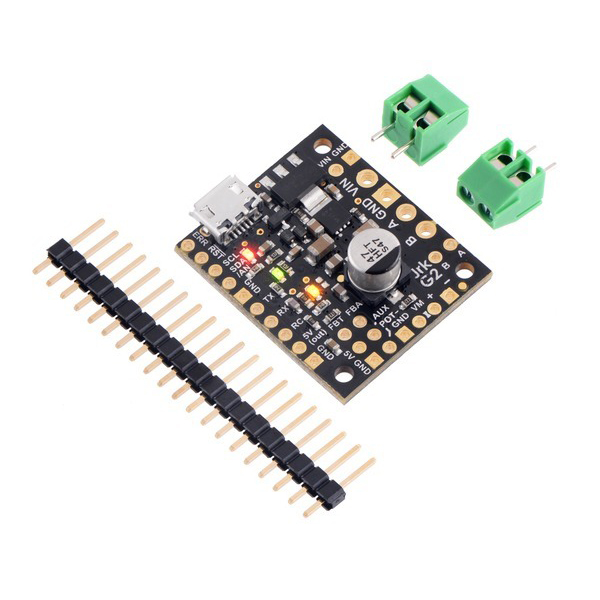 디바이스마트,MCU보드/전자키트 > 버튼/스위치/제어/RTC > 모터/모터컨트롤,Pololu,Jrk G2 21v3 USB Motor Controller with Feedback #3142,USB를 통해 빠르게 브러시형 DC 모터의 폐쇄형 루프 속도 또는 위치 제어 (두 가지 모두는 아님)를 쉽게 제어합니다. USB, TTL 직렬, I²C, 아날로그 전압 (포텐셔미터) 및 취미 라디오 컨트롤 (RC)의 5가지 제어 인터페이스를 지원 / 작동 범위: 4.5V ~ 28V / 최대 2.6A (5A 피크)의 연속 출력 전류