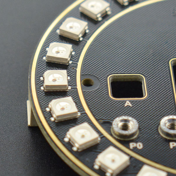 디바이스마트,오픈소스/코딩교육 > Micro:Bit > 마이크로비트 센서/모듈,DFROBOT,마이크로비트 RGB LED 확장보드 [ROB0150],마이크로비트 호환 / 24개 원형 RGB LED 확장보드 / USB 인터페이스 / 보슨(boson) 확장 모듈 지원 / 공급 전압 : 3.5 ~ 5V / PH2.0-3pin 센서 케이블 × 2, M3x4 나사 × 5 포함