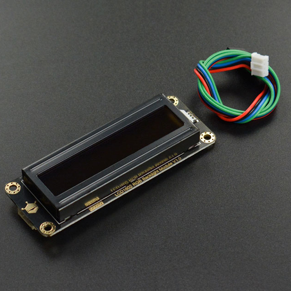 디바이스마트,MCU보드/전자키트 > 디스플레이 > LCD/OLED,DFROBOT,Gravity: I2C 16x2 아두이노 LCD (RGB글씨 Black바탕) [DFR0554],아두이노 호환 / LCD 화면은 2x16 문자를 표시하고 화면 스크롤, 커서 이동 및 기타 기능을 지원 / 동작 전압 : 3.3V ~ 5.0V / Gravity I2C/UART 센서 케이블 포함