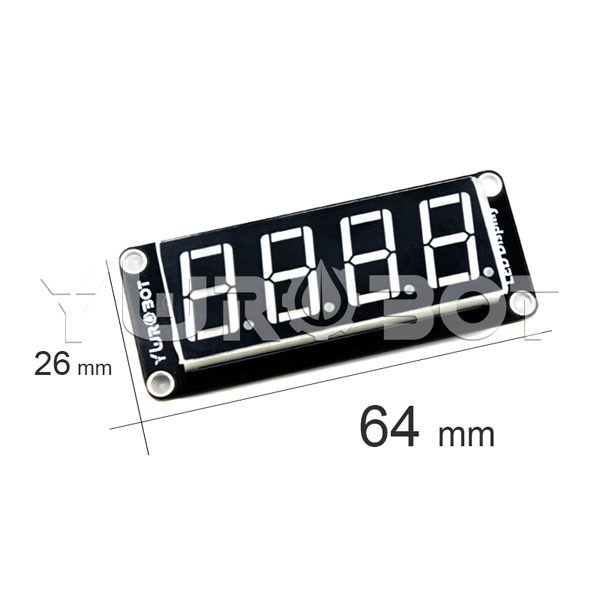 디바이스마트,,YwRobot,아두이노 TM1637 7 segment LED 모듈 그린 [ELB080018],아두이노 호환 / 칩: TM1637 / 색상: 녹색 / 전압: 5V / LED 사이즈: 0.56 인치 / 모듈 사이즈: 64 * 26mm