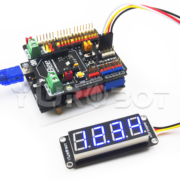 디바이스마트,MCU보드/전자키트 > 디스플레이 > 세그먼트,YwRobot,아두이노 TM1637 7 segmen LED 모듈 블루 [ELB080017],아두이노 호환 / 칩: TM1637 / 색상: 파란색 / 전압: 5V / LED 사이즈: 0.56 인치 / 모듈 사이즈: 64 * 26mm