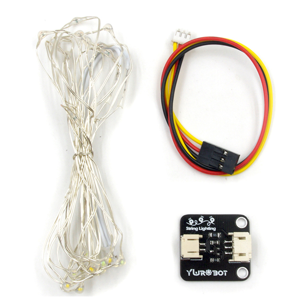 디바이스마트,MCU보드/전자키트 > 디스플레이 > LED,YwRobot,아두이노 LED 컨트롤러 모듈 + 스트링 LED (화이트) [ELB080019],LED 조명 장식 모듈 / 아두이노 우노와 같은 인터페이스와 호환 / 전압: 5V / 사이즈:  23*21mm / LED 스트링, 점퍼케이블 포함