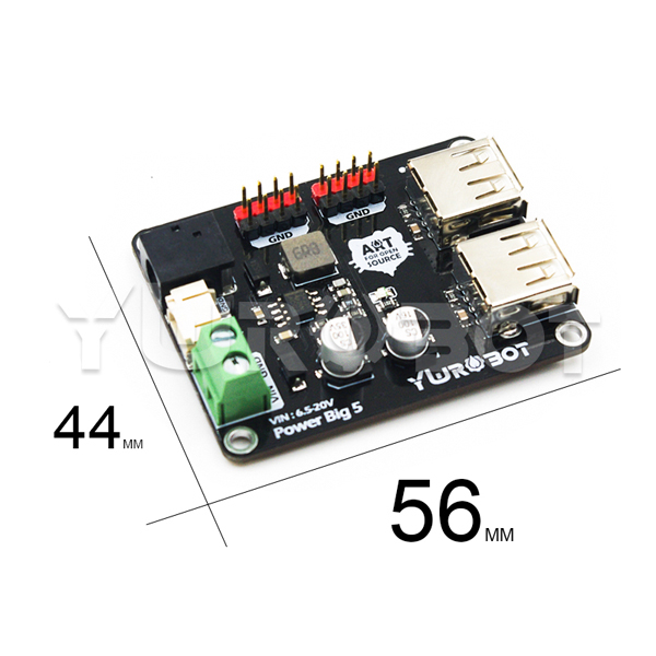 디바이스마트,MCU보드/전자키트 > 전원/신호/저장/응용 > 레벨컨버터/전압관리,YwRobot,6.5~20V to 5V 스텝다운 모듈 [PWR080004],6.5-20V 을 5V 전압으로 출력(강하/스텝다운)시켜주는 모듈 / DC2.1 입력 인터페이스 / 칩: Original Texas Instruments chip
