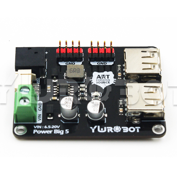 디바이스마트,MCU보드/전자키트 > 전원/신호/저장/응용 > 레벨컨버터/전압관리,YwRobot,6.5~20V to 5V 스텝다운 모듈 [PWR080004],6.5-20V 을 5V 전압으로 출력(강하/스텝다운)시켜주는 모듈 / DC2.1 입력 인터페이스 / 칩: Original Texas Instruments chip