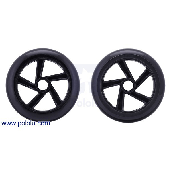 디바이스마트,기계/제어/로봇/모터 > 로봇부품 > 바퀴/휠 > 일반 바퀴,Pololu,Scooter/Skate Wheel 144×29mm - Black #3281,중형 로봇을 위한 바퀴 / 이 스쿠터 휠은 지름이 144mm, 너비가 29mm인 표준 608 베어링과 알루미늄 스쿠터 휠 어댑터와 함께 작동하며 다양한 제품과 함께 사용할 수 있습니다.