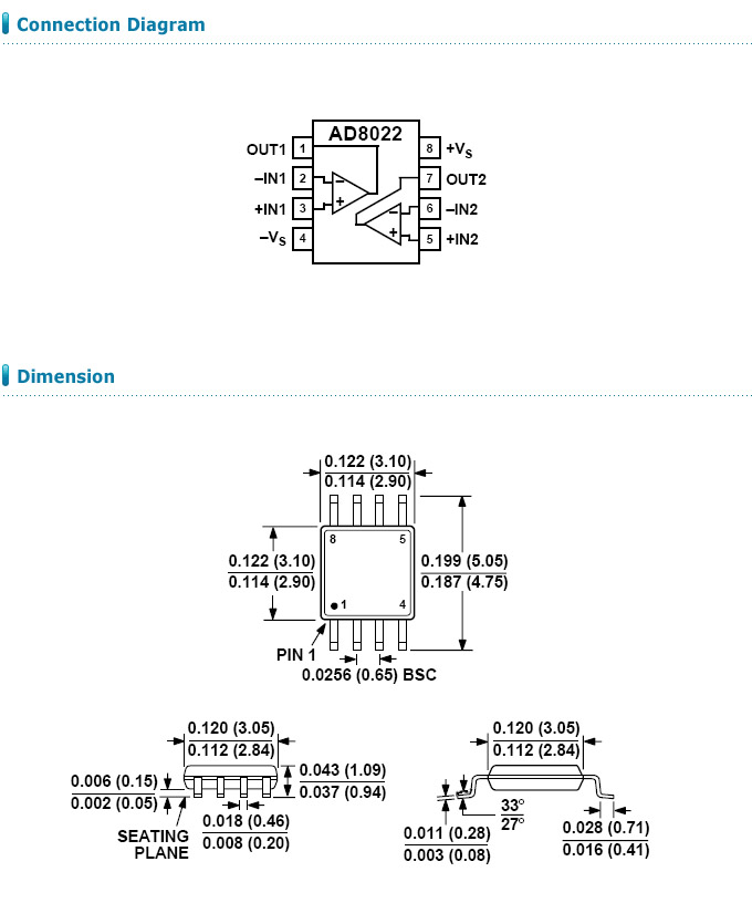 AD8022ARM / 디바이스마트