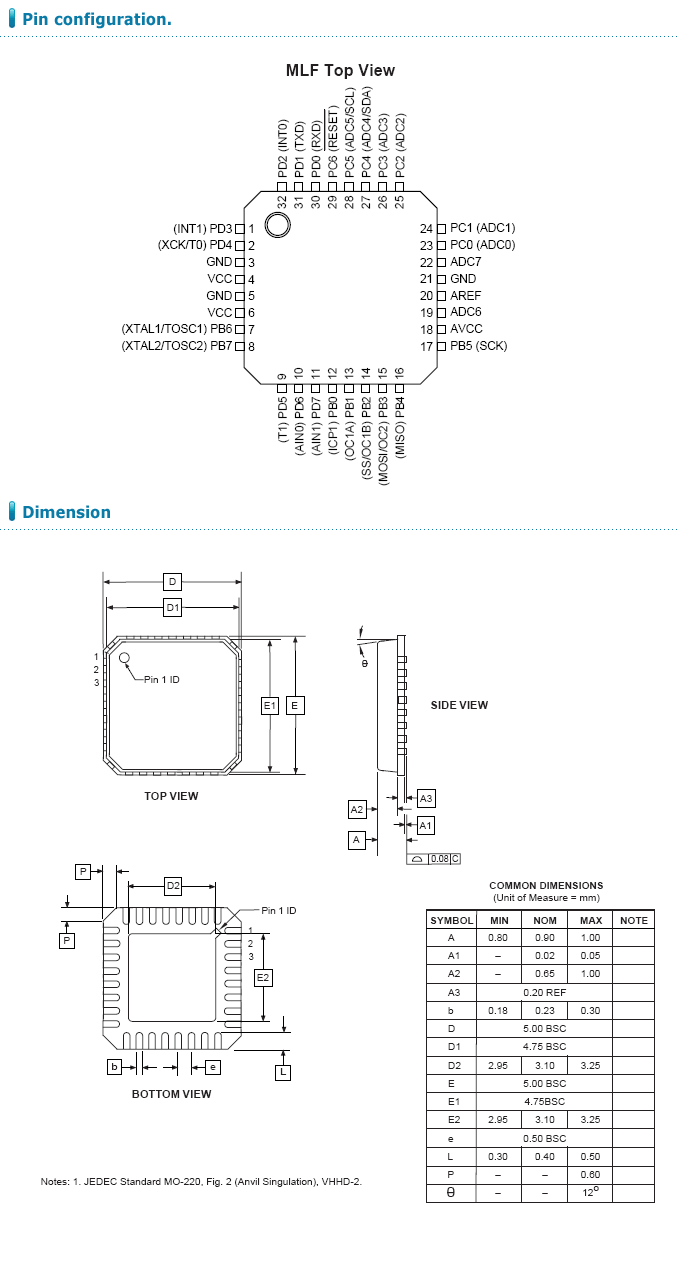 ATMEGA8L-8MI / 디바이스마트