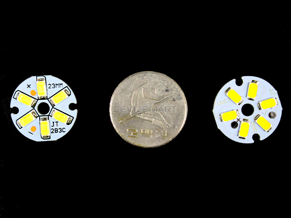 LED조명 제작용 원형기판 SMD LED (3W/23mm/웜화이트) [SZH-LD034] / 디바이스마트