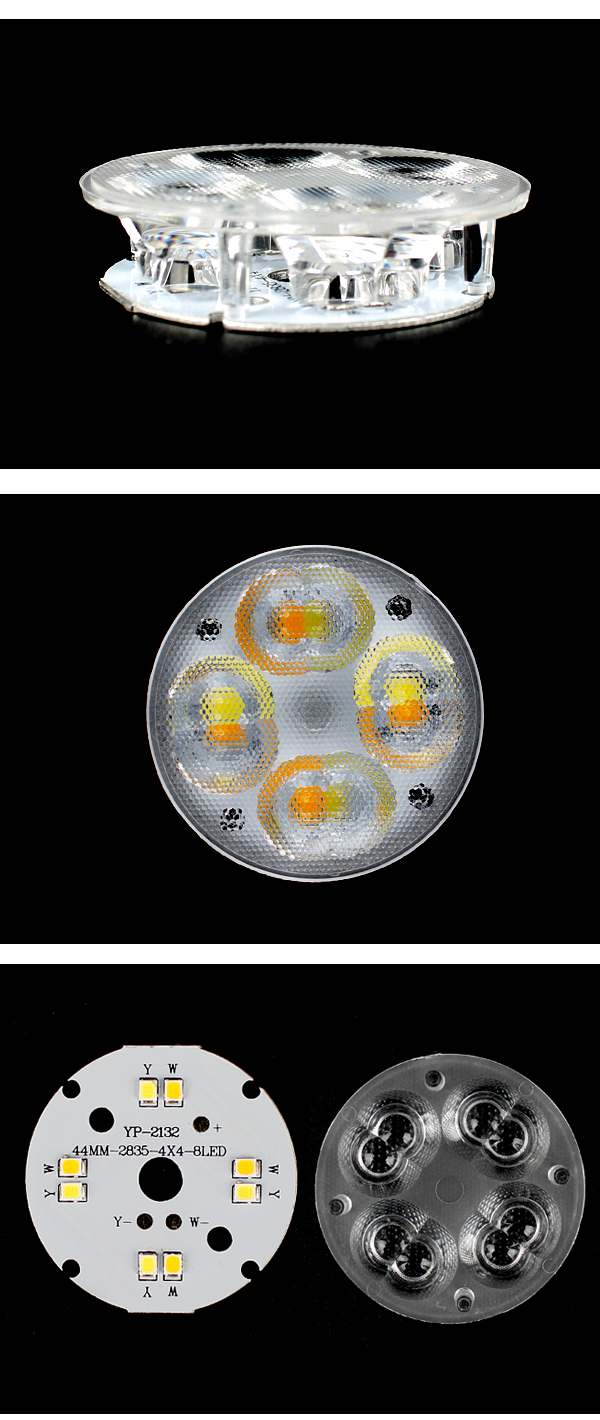 조명용 원형기판 LED + 렌즈 세트 4W 44mm [SZH-LD419] / 디바이스마트
