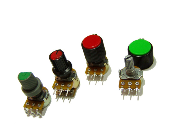 디바이스마트,스위치/부저/전기부품 > 지원부품 > 노브,Any Vendor,RV 가변저항 노브(신형-4),적 녹 회 지름: 18mm