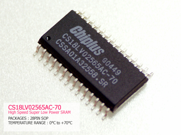 디바이스마트,반도체/전자부품 > 메모리 IC > RAM,Chiplus,CS18LV02565AC-70 (SMD),62256, 32K SRAM, Vcc = +5, SOP타입