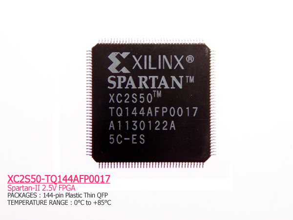 디바이스마트,반도체/전자부품 > FPGA > Lattice,XILINX,XC2S50-5TQG144C,IC, Spartan-II FPGA, 50K Gates, 2.5V, TQFP-144, FPGA 초보자용에게 가장적합