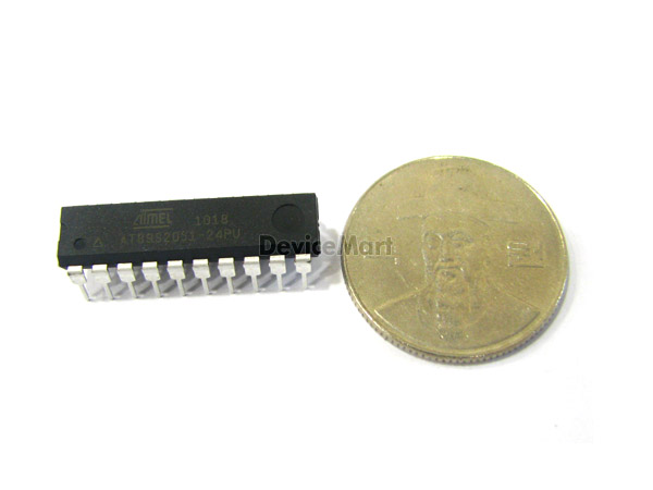 디바이스마트,,ATMEL,AT89S2051-24PU,MCU 8-Bit AT89 8051 CISC 2KB Flash 3.3V/5V 20-Pin PDIP