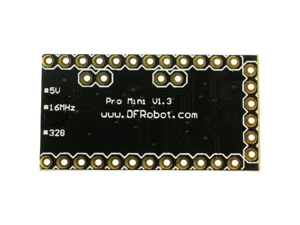 디바이스마트,오픈소스/코딩교육 > 아두이노 > 아두이노 호환보드,DFROBOT,DFRduino Pro Mini V1.3 (16M5V328) [DFR0159],ATmega328.It를 기반하는 소형 마이크로 컨트롤러 보드.