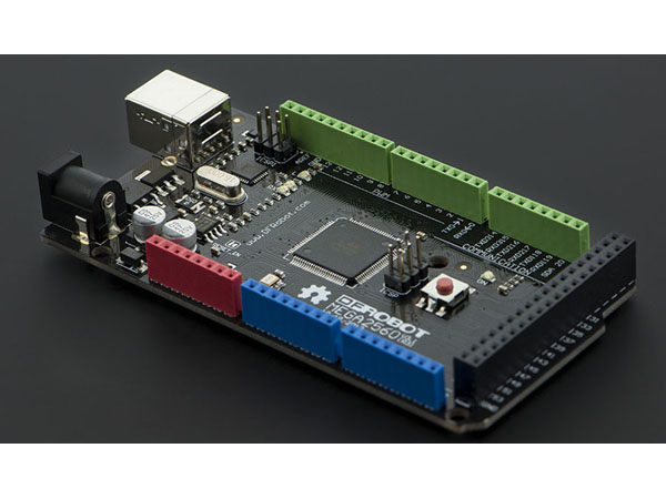 디바이스마트,오픈소스/코딩교육 > 아두이노 > 아두이노 호환보드,DFROBOT,DFRobot Mega 2560 (아두이노 메가 2560 R3 호환) [DFR0191],컨트롤러 : ATmega2560 / 작동전압 : 5V / 입력전압(VIN) : 3-16V (20V max) / 디지털 I/O핀 : 54개(PWM 가능한 15개 포함) / 아날로그 입력 : 16개 / 플래시메모리 : 256KB (부트로더 4KB 포함) / SRAM: 8KB / EEPROM : 4KB / 주파수 : 16MHz / DFRduino Mega2560 (Arduino Mega 2560 R3 Compatible)
