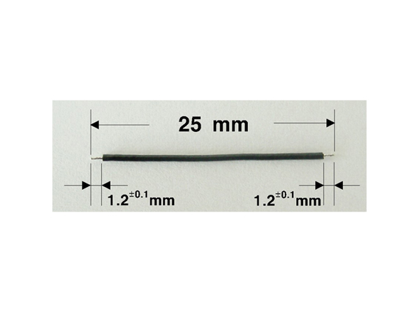 AWG#32(극세선) 전장:25mm BLACK