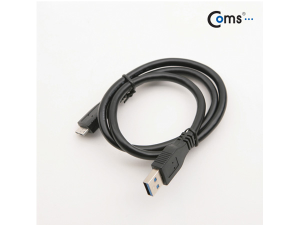 디바이스마트,케이블/전선 > USB 케이블 > 데이터케이블(MM) > USB 3.0 micro B타입(5핀) 케이블,Coms,USB 3.0 Micro B 케이블, 60cm[VC538],USB 3.0 A to micro B 타입 케이블 / 길이 : 60cm / 색상 : 블랙