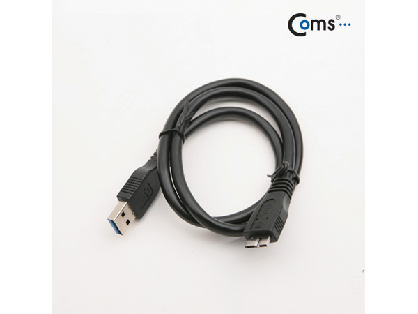 디바이스마트,케이블/전선 > USB 케이블 > 데이터케이블(MM) > USB 3.0 micro B타입(5핀) 케이블,Coms,USB 3.0 Micro B 케이블, 60cm[VC538],USB 3.0 A to micro B 타입 케이블 / 길이 : 60cm / 색상 : 블랙