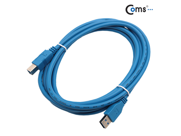 디바이스마트,케이블/전선 > USB 케이블 > 데이터케이블(MM) > USB 3.0 B/mini B타입,Coms,USB 3.0 케이블(청색/AB형), 3M [C4145],USB 3.0 AM-BM 케이블 / 파란색 / 3M