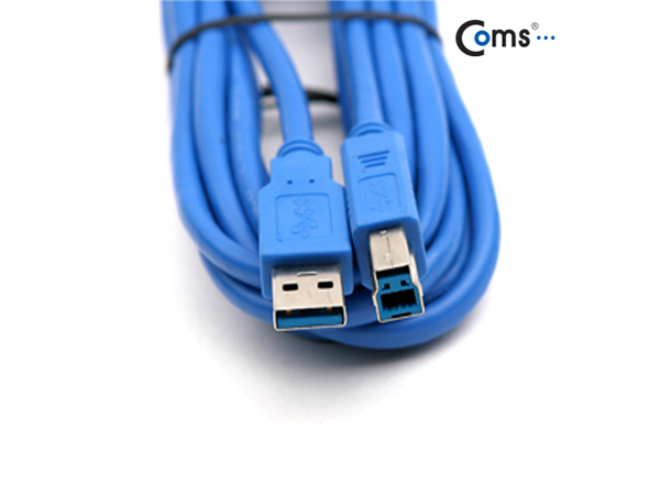 디바이스마트,케이블/전선 > USB 케이블 > 데이터케이블(MM) > USB 3.0 B/mini B타입,Coms,USB 3.0 케이블(청색/AB형). 1.8M [C3513],USB 3.0 AM-BM 케이블 / 파란색 / 1.8M